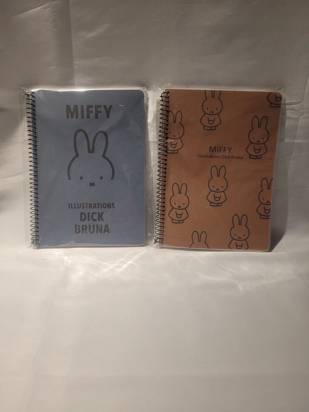 NWT Miffy Spiral Notebook - Blue & Brown - Dick Bruna Illustrations From Japan